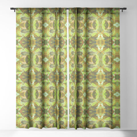 Sewzinski Tropical Tangle Green Sheer Window Curtain