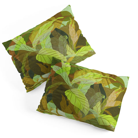 Sewzinski Tropical Tangle Green Pillow Shams