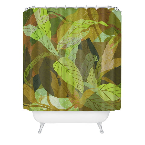 Sewzinski Tropical Tangle Green Shower Curtain