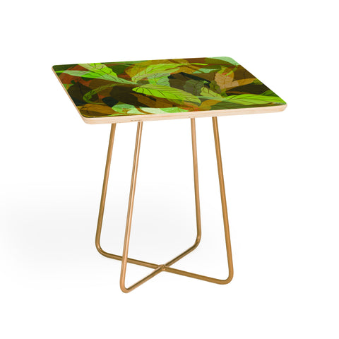 Sewzinski Tropical Tangle Green Side Table