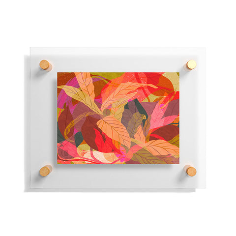 Sewzinski Tropical Tangle Red Floating Acrylic Print