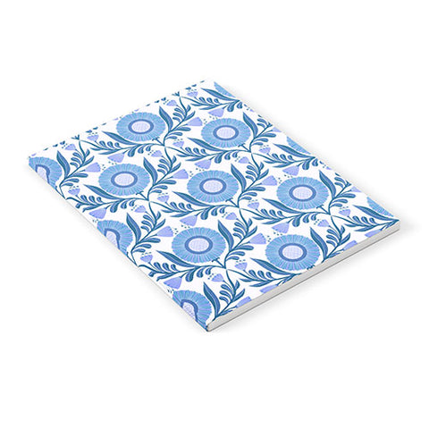 Sewzinski Wallflowers Pattern Blue Notebook