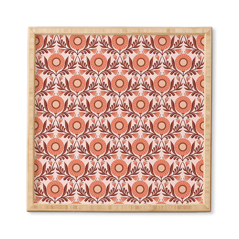Sewzinski Wallflowers Pattern Pink Framed Wall Art