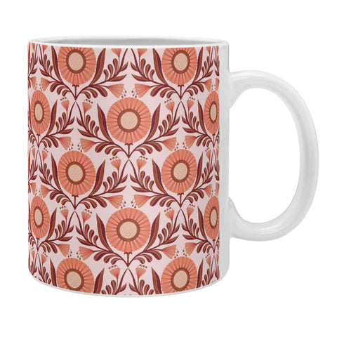 Sewzinski Wallflowers Pattern Pink Coffee Mug