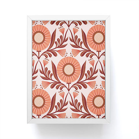 Sewzinski Wallflowers Pattern Pink Framed Mini Art Print