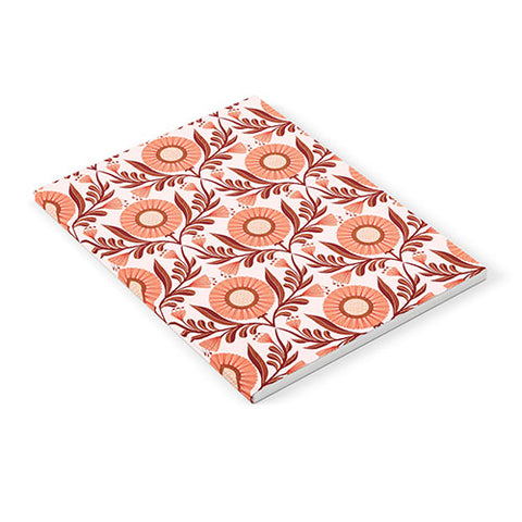 Sewzinski Wallflowers Pattern Pink Notebook