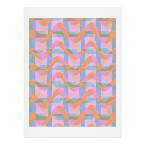 Sewzinski Wobbly Waves Art Print