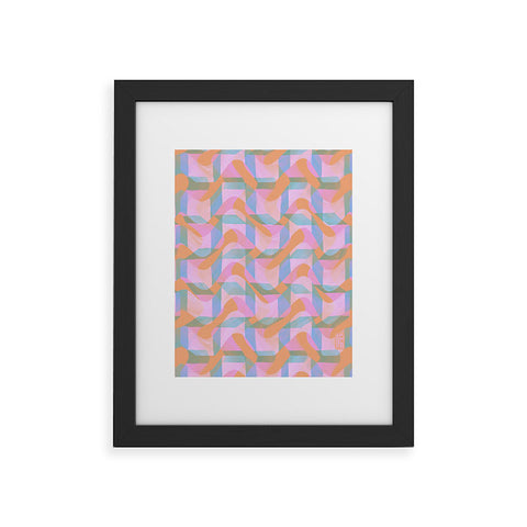 Sewzinski Wobbly Waves Framed Art Print