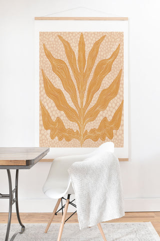 Sewzinski Yellow Seaweed Art Print And Hanger