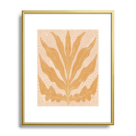 Sewzinski Yellow Seaweed Metal Framed Art Print