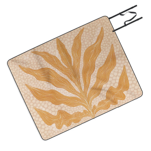 Sewzinski Yellow Seaweed Picnic Blanket