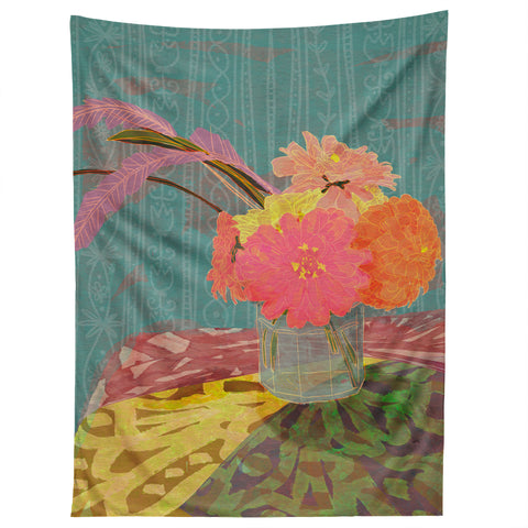 Sewzinski Zinnias Bouquet Tapestry