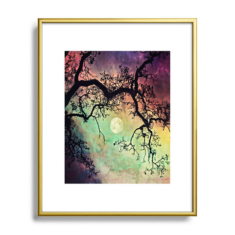 Shannon Clark Aurora Moon Metal Framed Art Print
