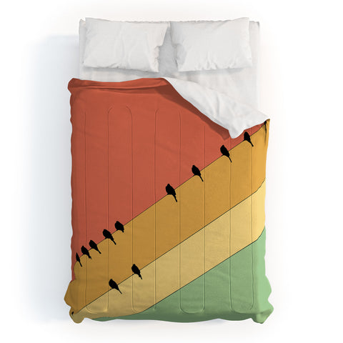 Shannon Clark Birds On Wire Comforter