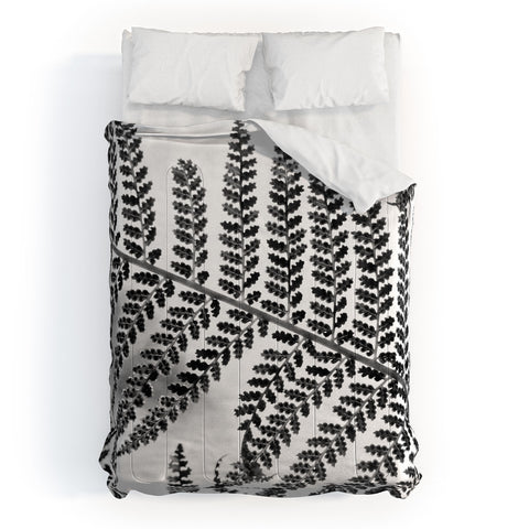 Shannon Clark Black and White Fern Comforter