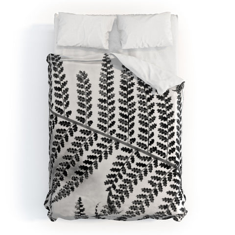 Shannon Clark Black and White Fern Duvet Cover