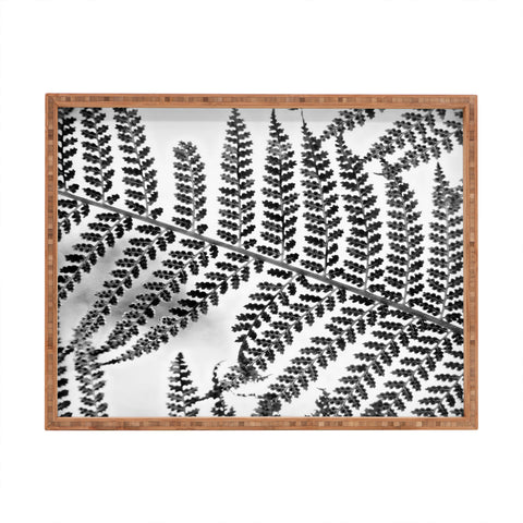 Shannon Clark Black and White Fern Rectangular Tray
