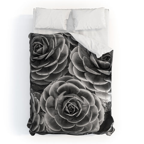 Shannon Clark Black and White Succulents Comforter