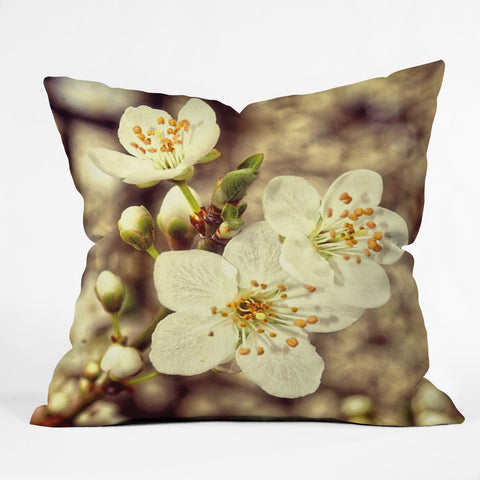 Shannon Clark Blossoms 3 Outdoor Throw Pillow