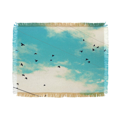 Shannon Clark Blue Skies Ahead Throw Blanket