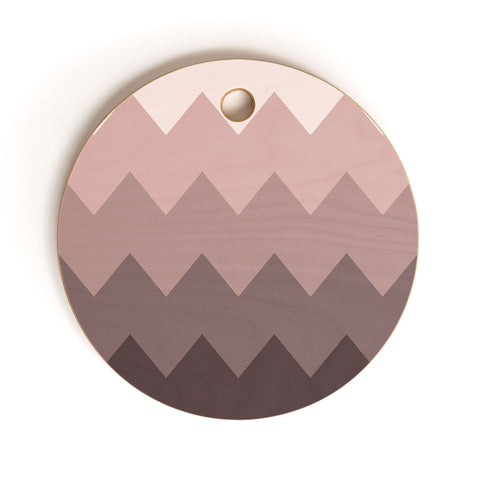 Shannon Clark Blushing Peaks Cutting Board Round