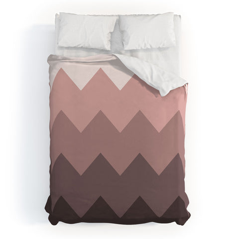 Shannon Clark Blushing Peaks Duvet Cover