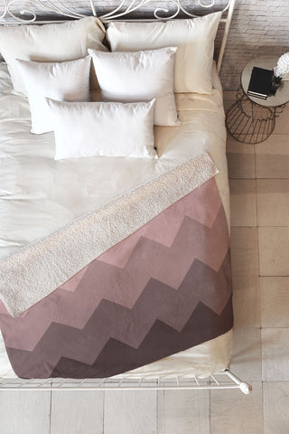 Shannon Clark Blushing Peaks Fleece Throw Blanket