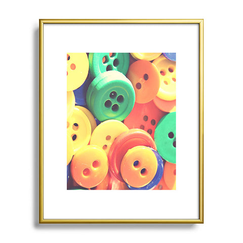 Shannon Clark Buttons Metal Framed Art Print