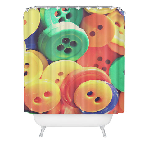 Shannon Clark Buttons Shower Curtain
