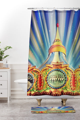 Shannon Clark Carnival Cosmic Shower Curtain And Mat