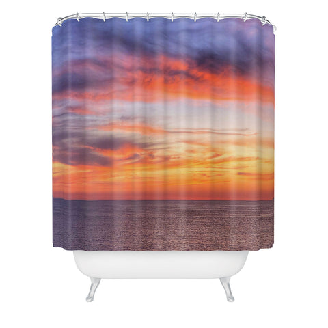 Shannon Clark Coastal Sunset Shower Curtain
