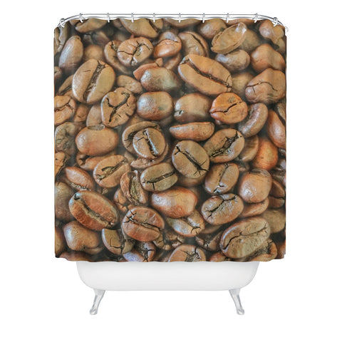 Shannon Clark Coffee Beans Shower Curtain
