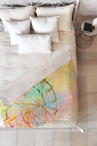 Shannon Clark Ferris Wheel Fun Fleece Throw Blanket