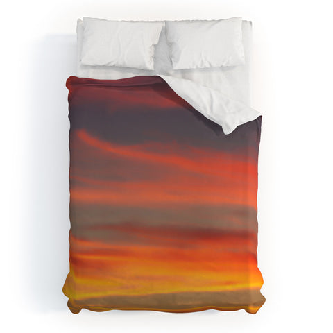 Shannon Clark Fire in the Sky Duvet Cover