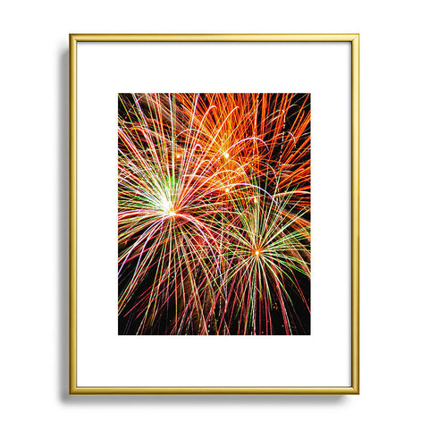 Shannon Clark Fireworks Metal Framed Art Print