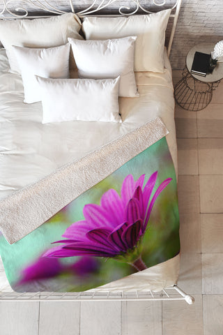 Shannon Clark Floral Pop Fleece Throw Blanket