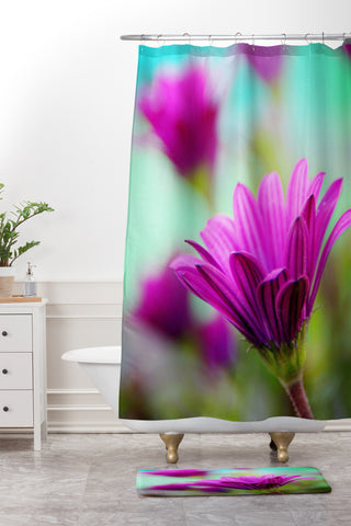Shannon Clark Floral Pop Shower Curtain And Mat