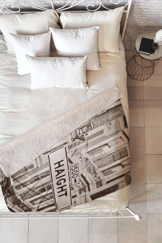 Shannon Clark Hangin On Haight Fleece Throw Blanket