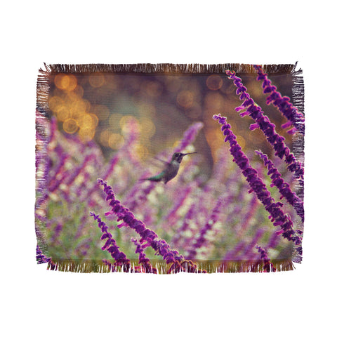 Shannon Clark Hummingbird 2 Throw Blanket