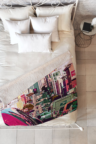 Shannon Clark Hustle And Bustle Fleece Throw Blanket