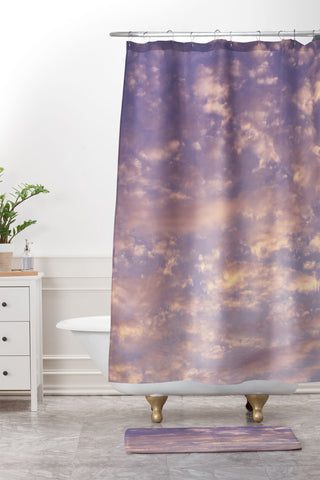 Shannon Clark Lavender Sky Shower Curtain And Mat