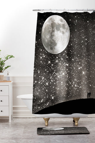 Shannon Clark Love Under The Stars Shower Curtain And Mat