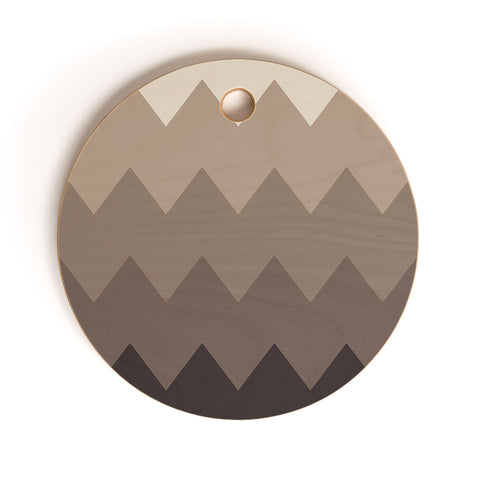 Shannon Clark Mountains Cutting Board Round