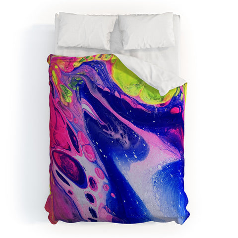 Shannon Clark Neon Rave Duvet Cover
