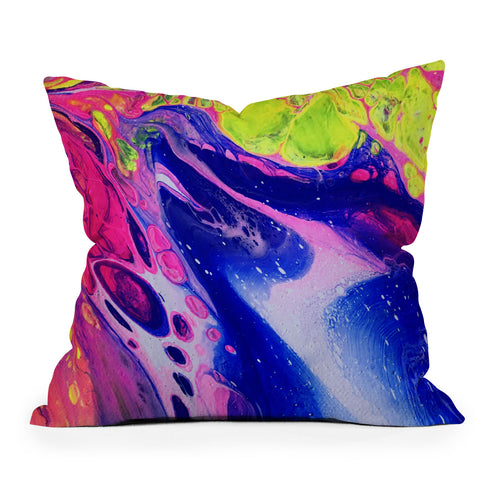 Shannon Clark Neon Rave Throw Pillow