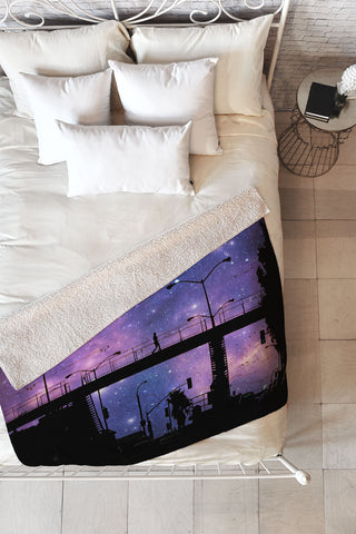Shannon Clark Night Walk Fleece Throw Blanket
