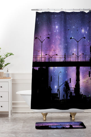 Shannon Clark Night Walk Shower Curtain And Mat