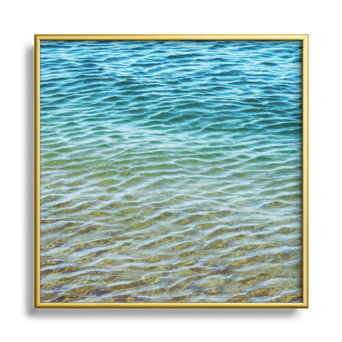 Shannon Clark Ombre Sea Metal Square Framed Art Print