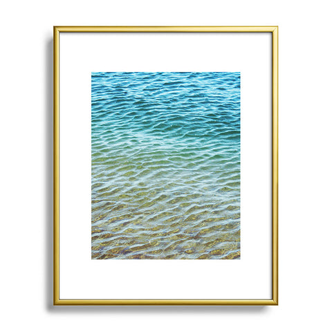 Shannon Clark Ombre Sea Metal Framed Art Print