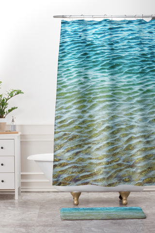 Shannon Clark Ombre Sea Shower Curtain And Mat